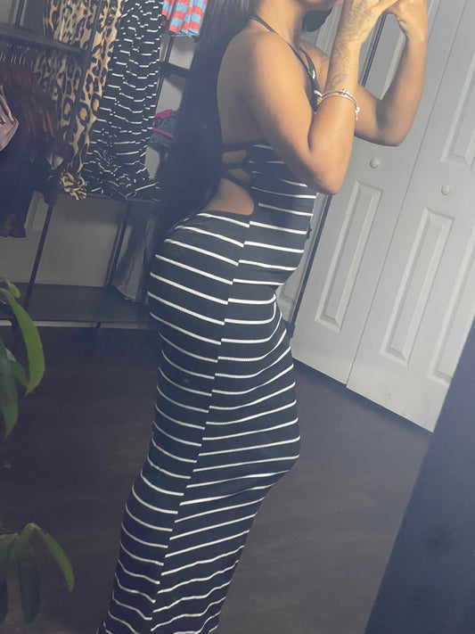 Bon Voyage Strappy Contrast Dress